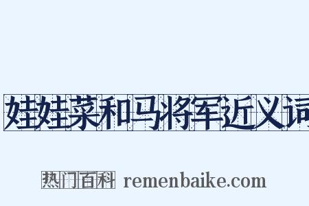 娃娃菜和马将军近义词是什么意思的图片